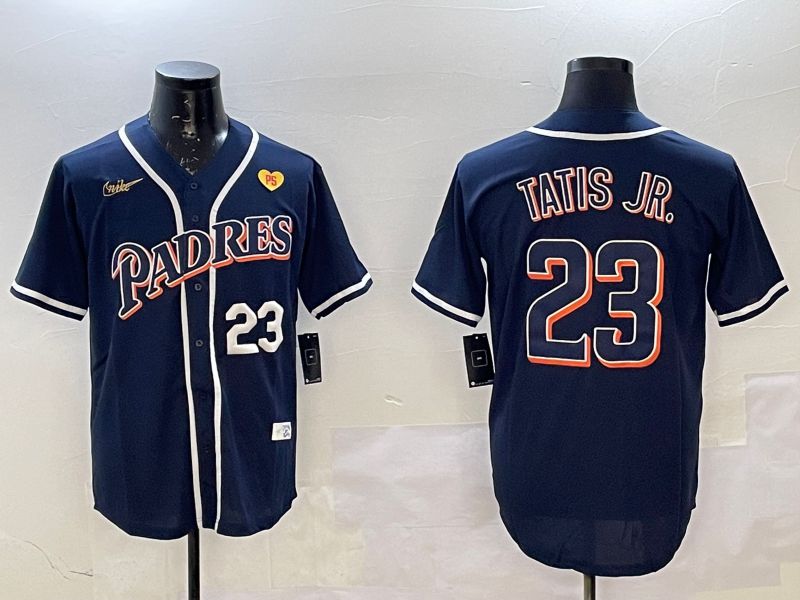 Men San Diego Padres #23 Tatis jr Blue Throwback Game 2025 Nike MLB Jersey style 7->san diego padres->MLB Jersey